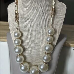 Bold Gold Pearl Necklace